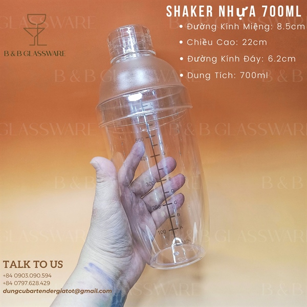 Shaker Nhựa 700ml 3