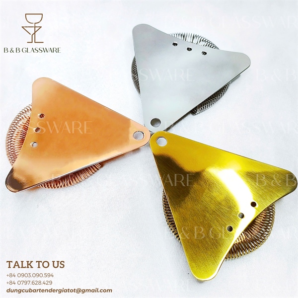 Lược Đá Tam Giác Màu Vàng / Strainer Triangle Gold 5