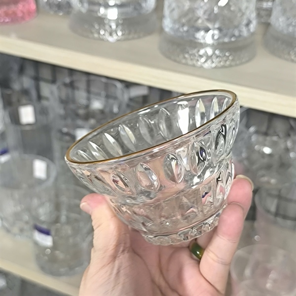Ly Tumbler Rock Viền Vàng
