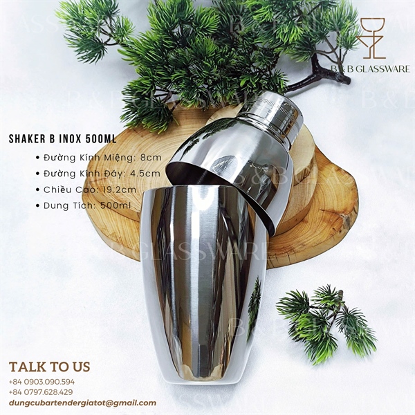 Shaker B Inox 500ml - ảnh 2