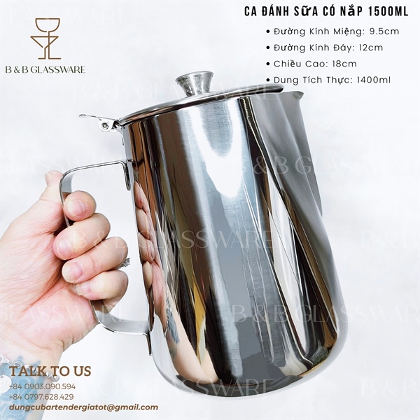 Ca Đánh Sữa Có Nắp 1500ml 4