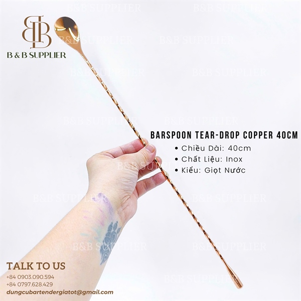 Barspoon Tear-Drop Copper 40cm 3