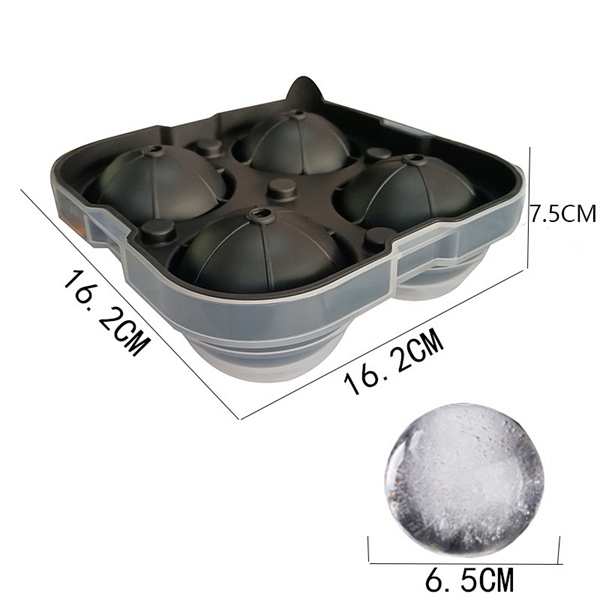 Khuôn đá tròn 4 viên Dk 6cm đế nhựa