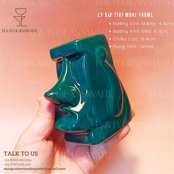 Ly Sứ Tiki Moai 145ml 3