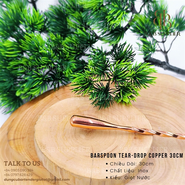 Barspoon Tear-Drop Copper 30cm - ảnh 2