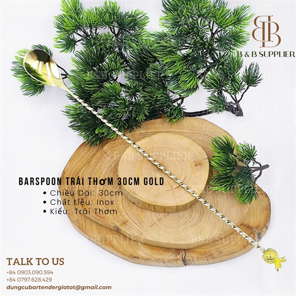 Barspoon Trái Thơm 30cm Gold