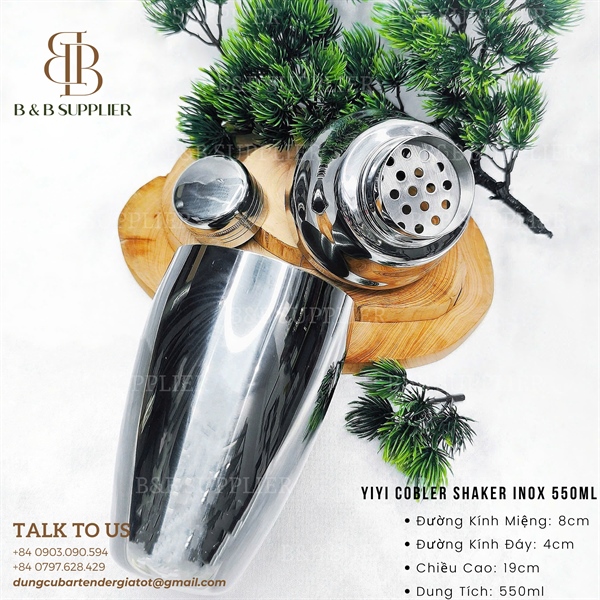 Yiyi Cobbler Shaker Inox 550ml 3