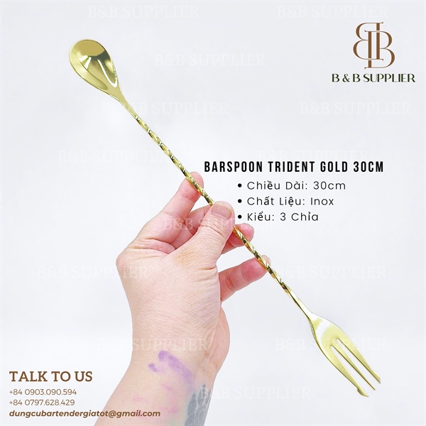 Barspoon Trident Gold 30cm 3