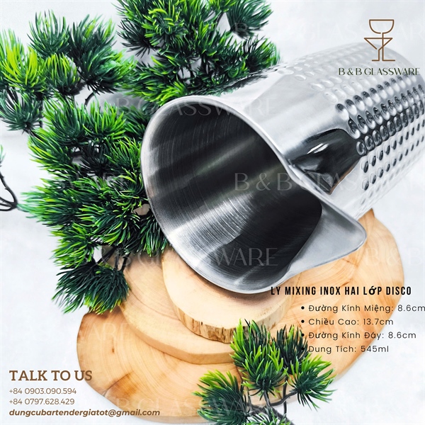 Ly Mixing Inox 2 Lớp Disco - ảnh 2