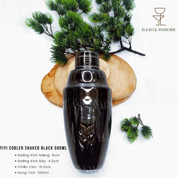 Yiyi Cobbler Shaker Black 500ml