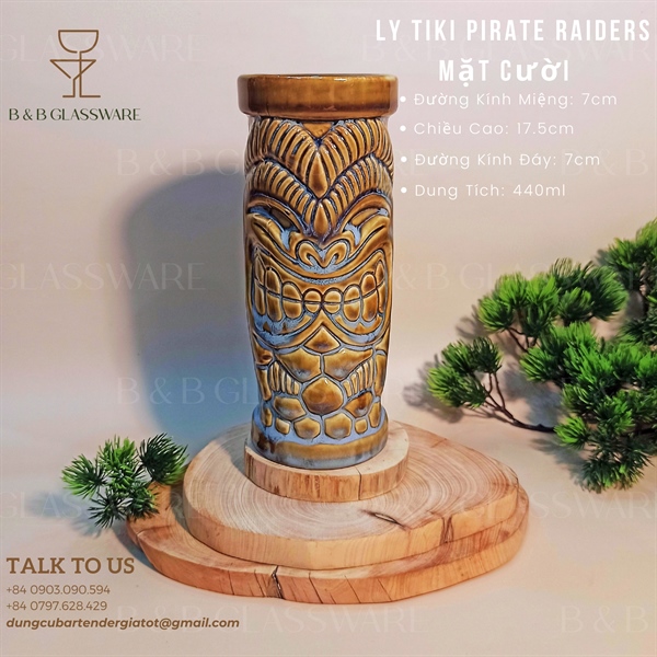 Ly Sứ Tiki Pirate Raiders Mặt Cười