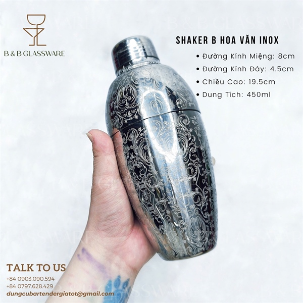 Shaker B Hoa Văn Inox 5
