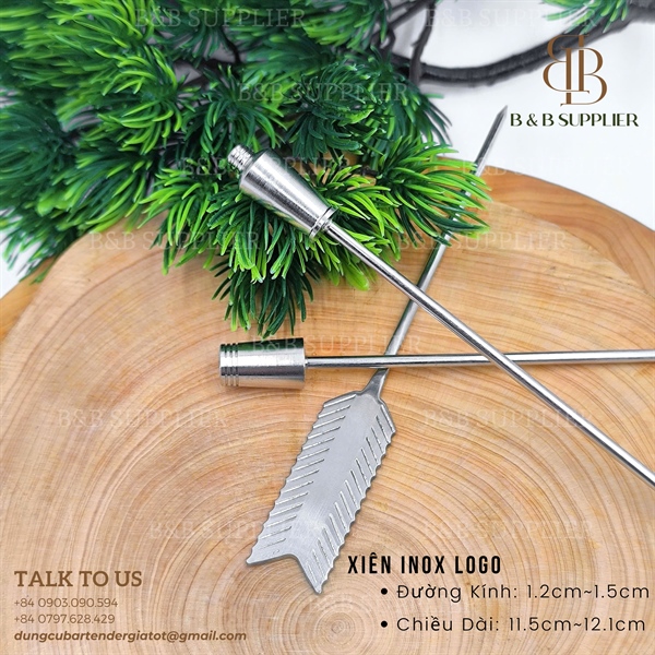 Xiên Inox Trang Trí Logo - ảnh 2