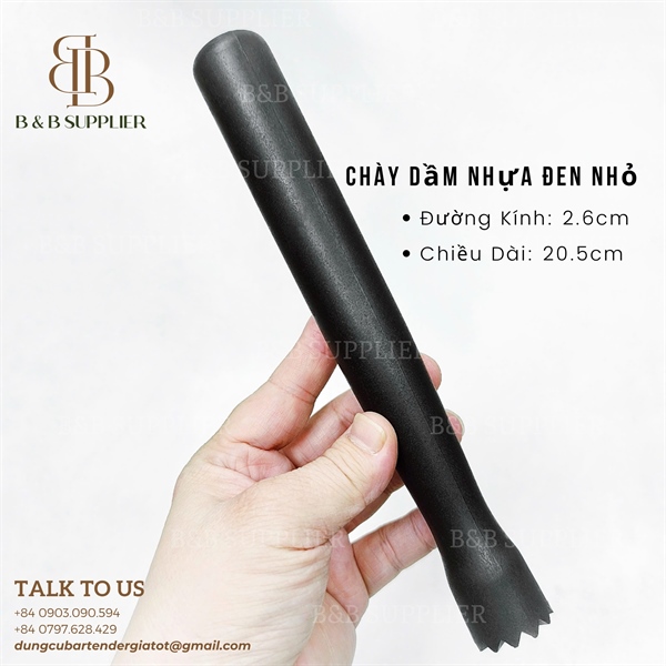 Chày Dầm Nhựa Đen Nhỏ 3