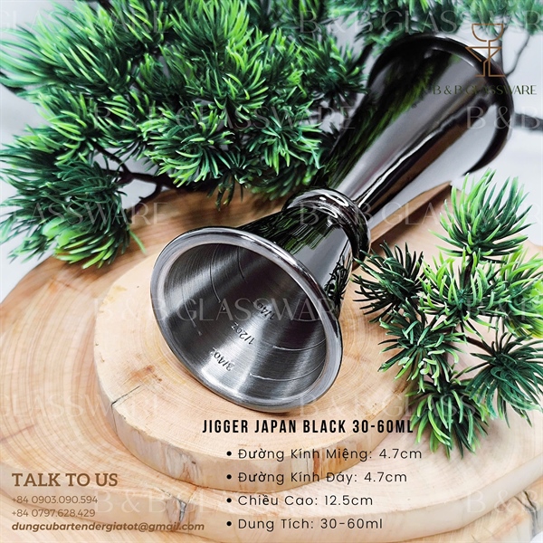 Jigger Japan Black 30-60ml - ảnh 2