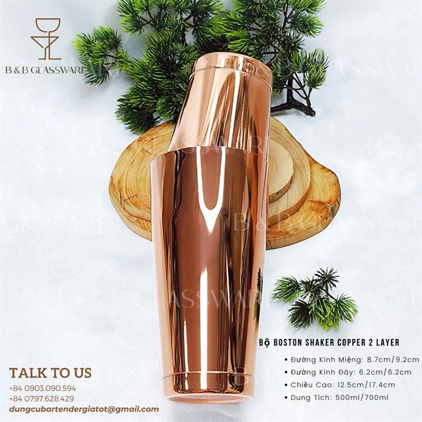 Bộ Boston Shaker Copper 2 Layer