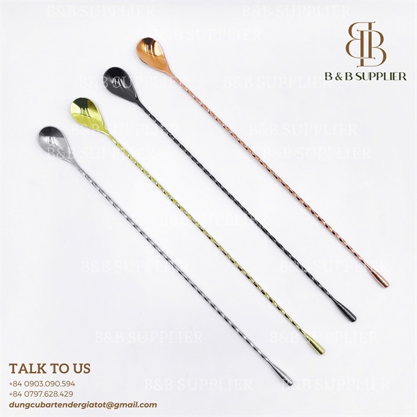 Barspoon Tear-Drop Inox 40cm 4