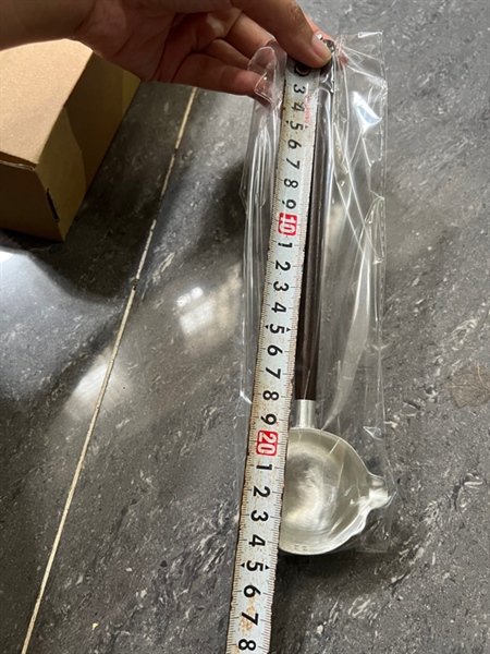 Muỗng Múc Bạc Cán Gỗ 25cm 5
