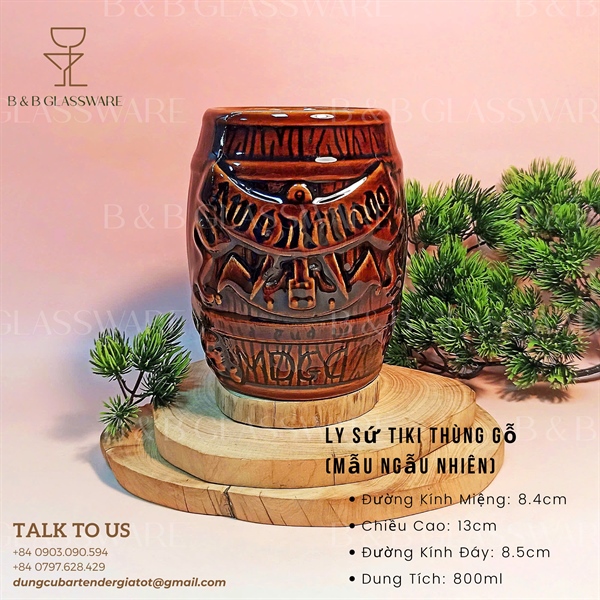 Ly Sứ Tiki Thùng Gỗ (Mẫu Ngẫu Nhiên) - ảnh 2