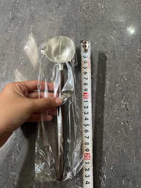 Muỗng Múc Bạc Cán Gỗ 25cm - ảnh 2