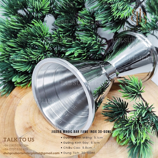 Jigger Magic Bar Fame Inox 30-60ml - ảnh 2